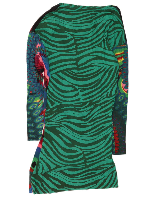 Vestido feminino Desigual com bainha gráfica UK 18 XL multicolorido geométrico