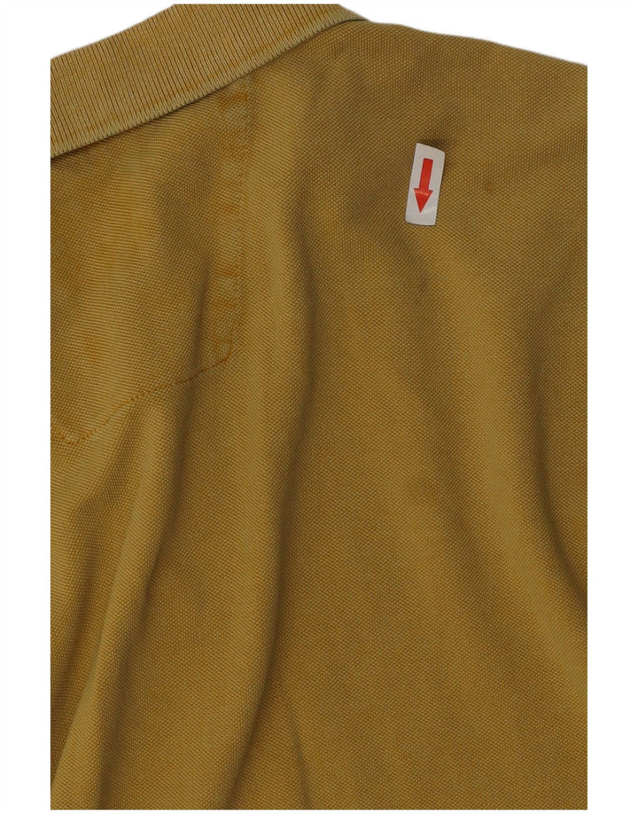 Camisa polo masculina Camel Active Raw Dyed grande algodão amarelo