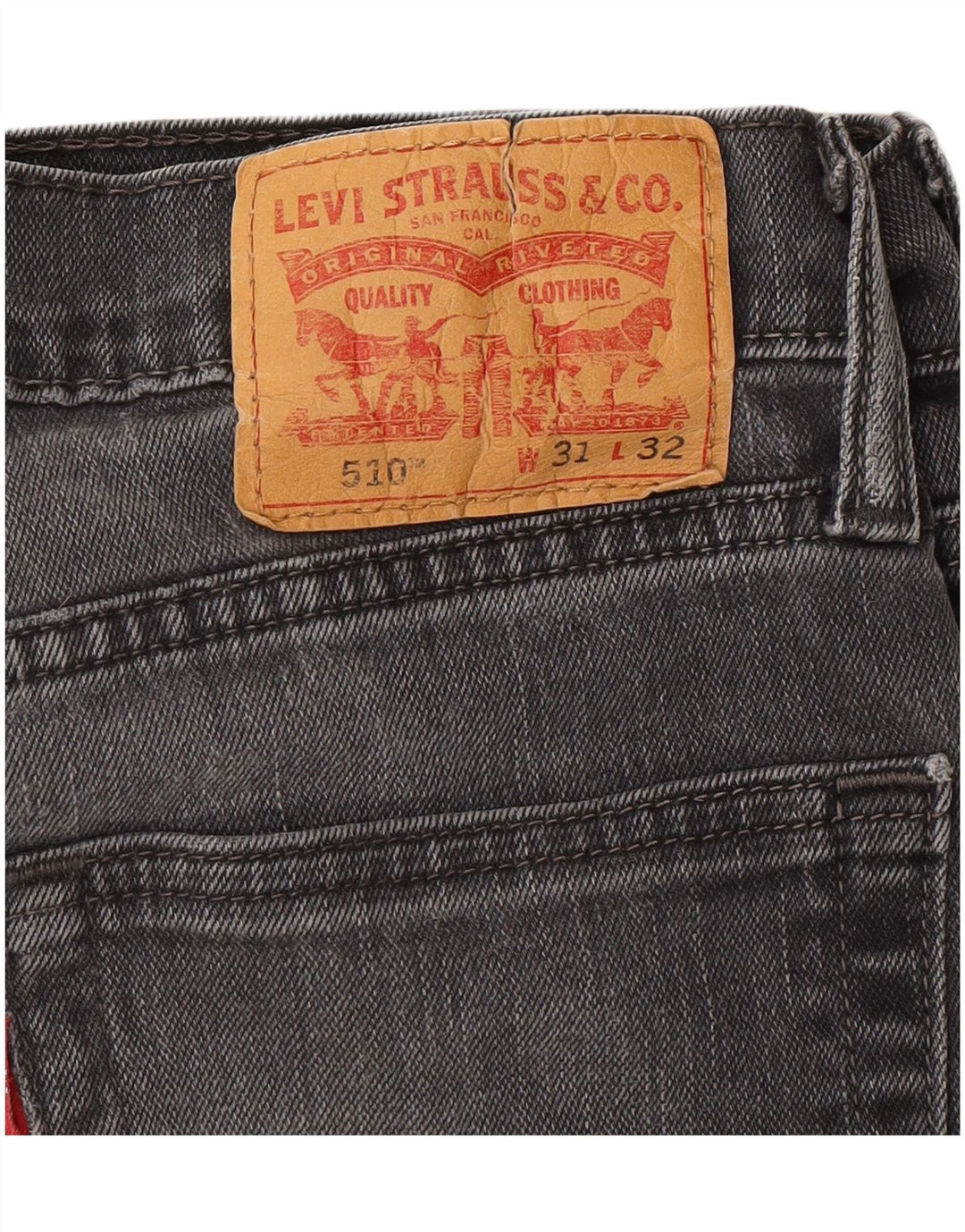 LEVI'S Masculino 510 Skinny Jeans W31 L32 Algodão Cinza