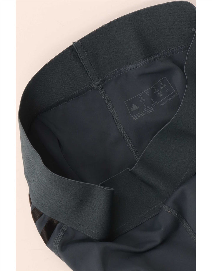 Leggings Adidas Aeroready Femininas UK 8/10 Pequenas Cinza