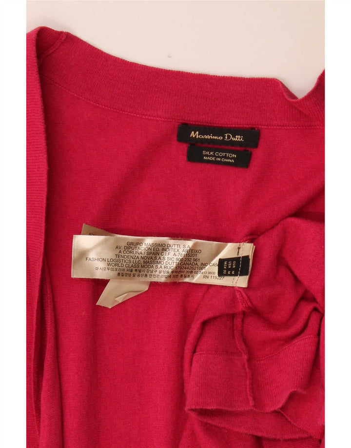 Suéter cardigã aberto feminino Massimo Dutti manga 3/4 Reino Unido 14 médio rosa