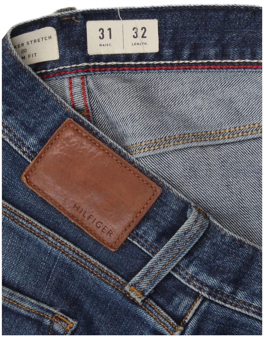 Tommy Hilfiger Masculino Bleecker Slim Jeans W31 L32 Azul Algodão