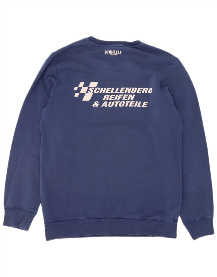 Adidas masculino gráfico moletom jumper médio azul marinho algodão