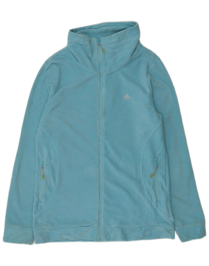 Jaqueta de lã feminina Adidas UK 18 XL azul poliéster