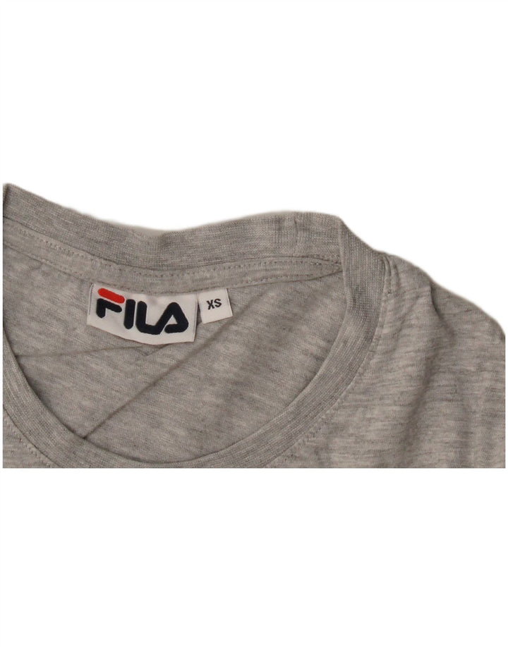 Camiseta masculina Fila Graphic XS cinza manchada