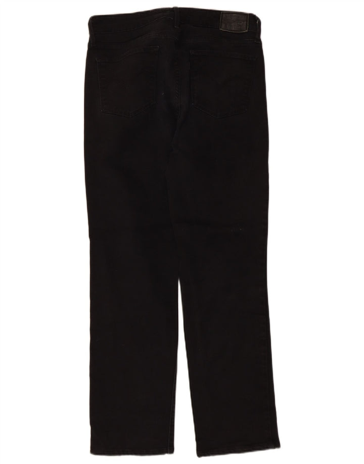 Calça jeans feminina Levi's 714 Straight W29 L30 algodão preto