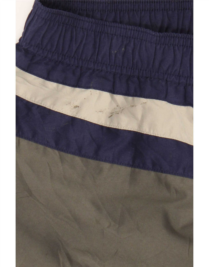 Fila Mens Graphic Natação Shorts Pequeno Poliéster Colourblock Cinza