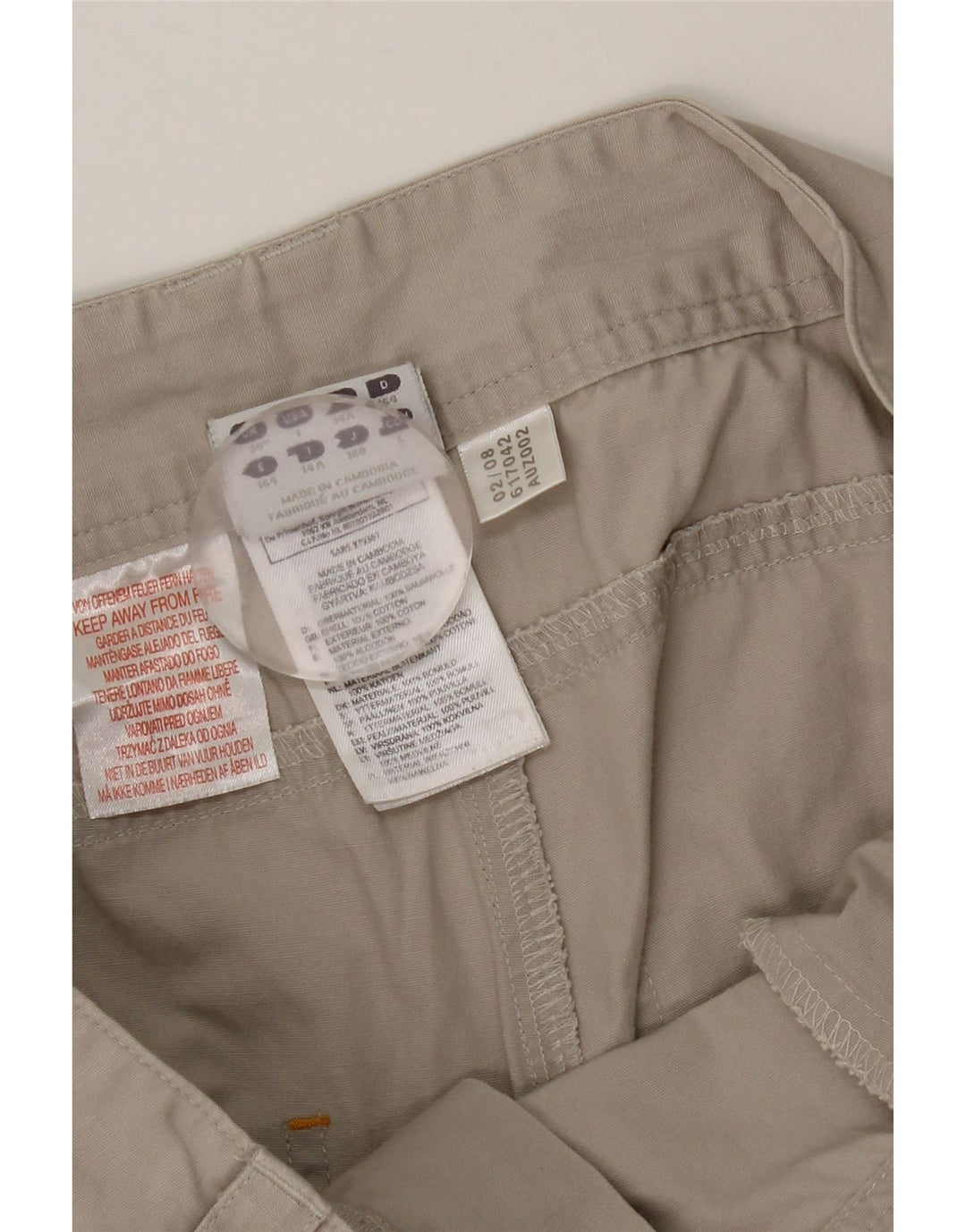 ADIDAS Meninos Cargo Shorts 13-14 Anos W30 Cinza Algodão
