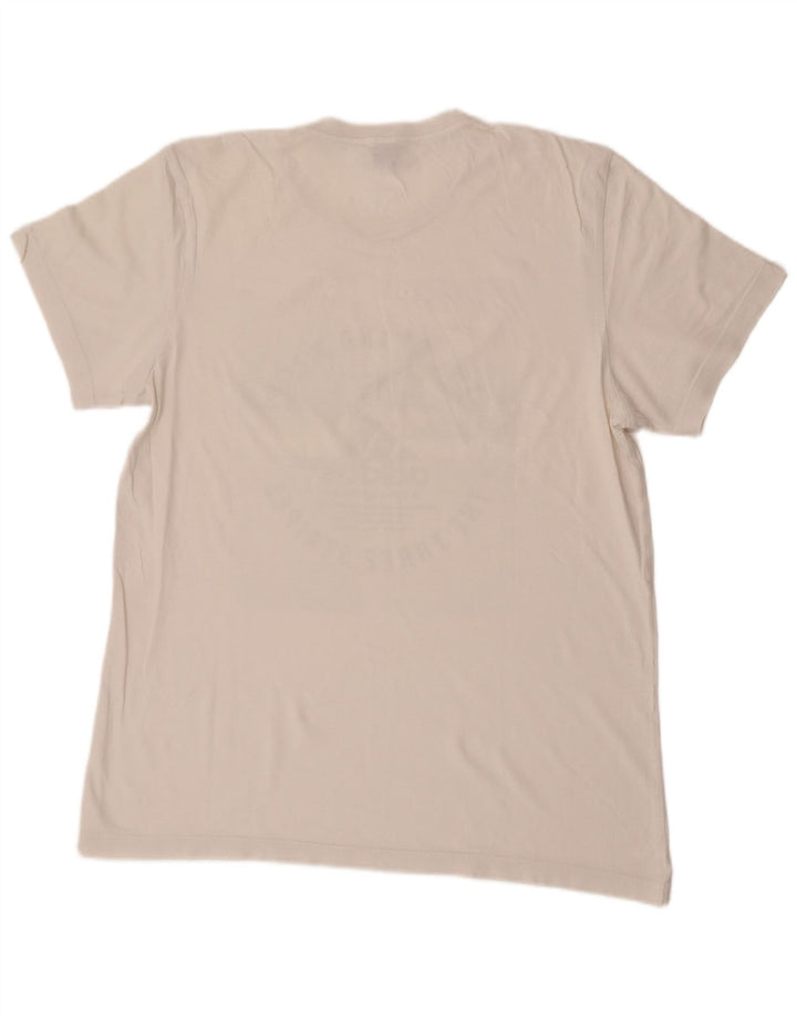 Camiseta Adidas Masculina Three Stripes Graphic Top Médio Branco