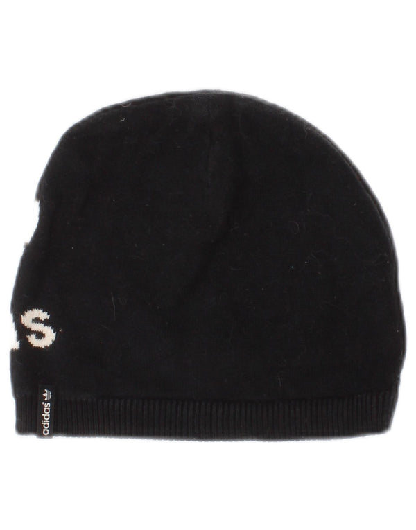 Adidas Womens Graphic Beanie Hat One Size Black Cotton