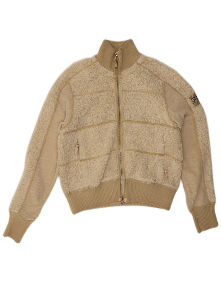 Jaqueta bomber feminina Think Pink de lã UK 12 acrílico amarelo médio