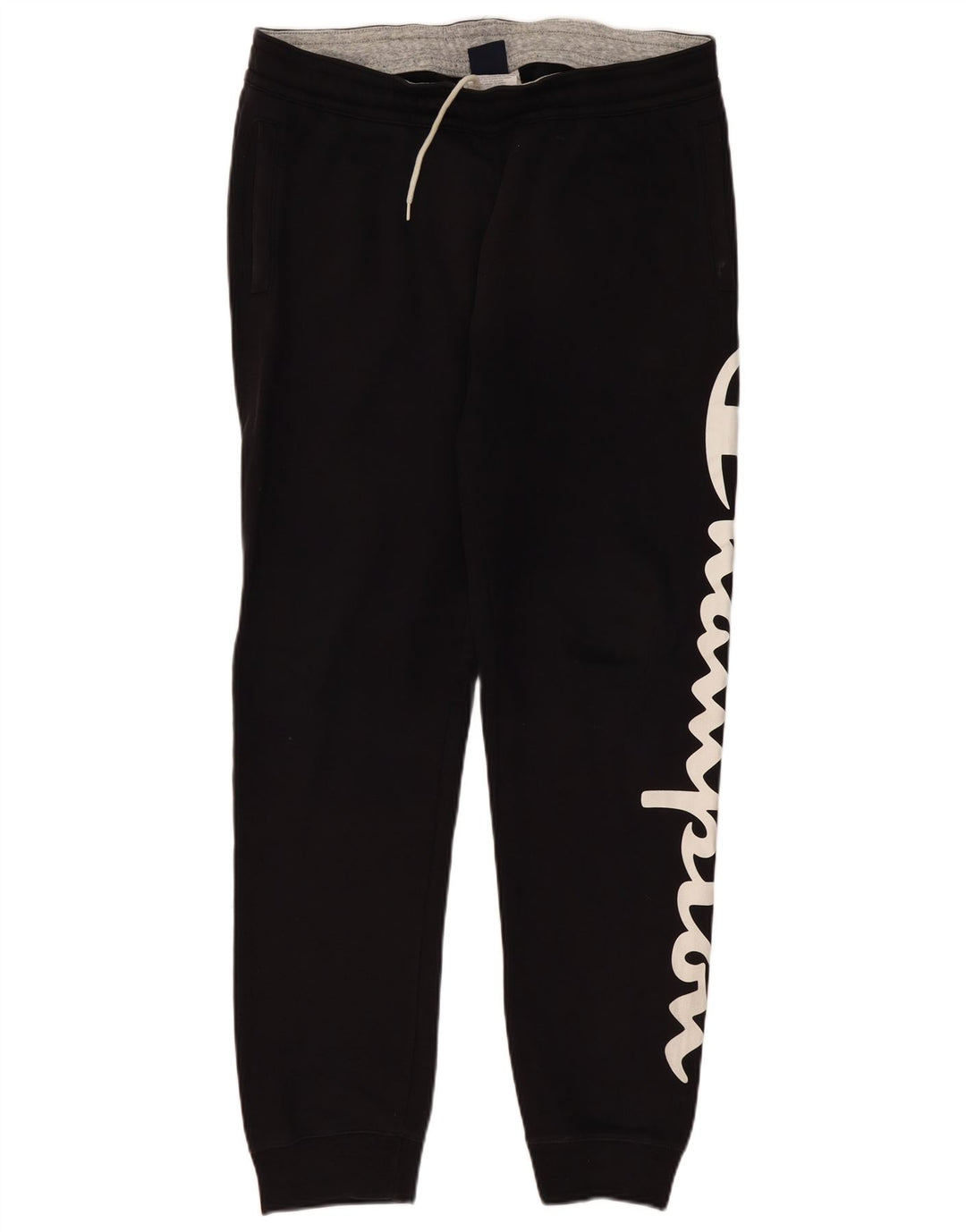 CHAMPION Calça de treino masculina gráfica Joggers XL algodão preto