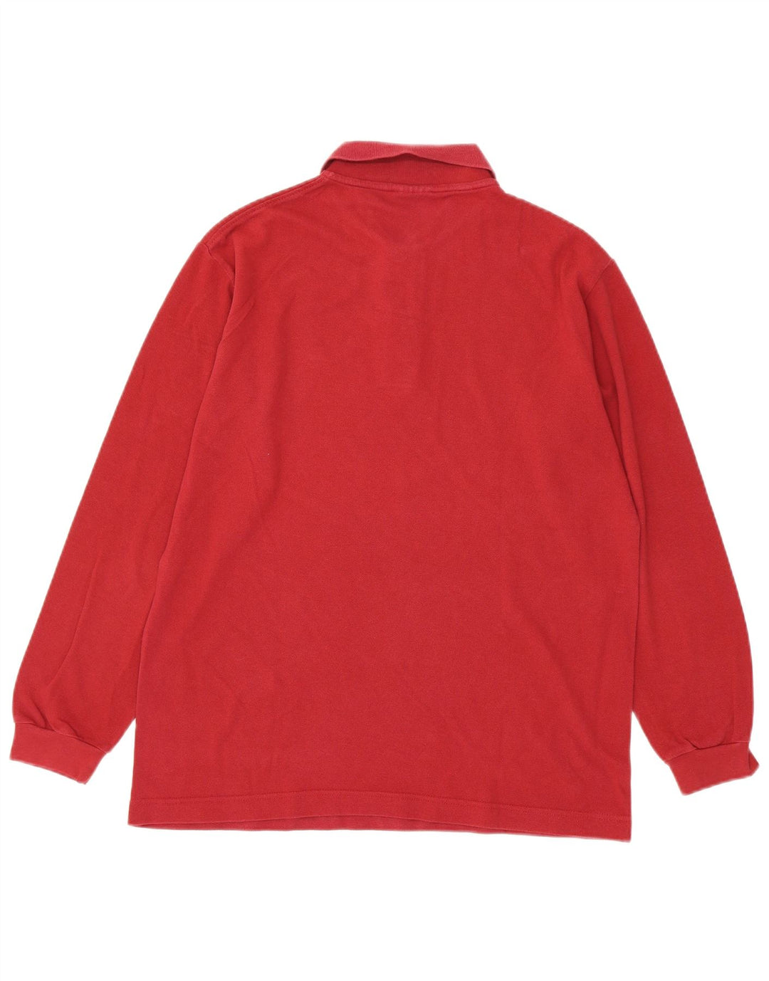 Camisa polo masculina de manga comprida Kappa médio algodão vermelho