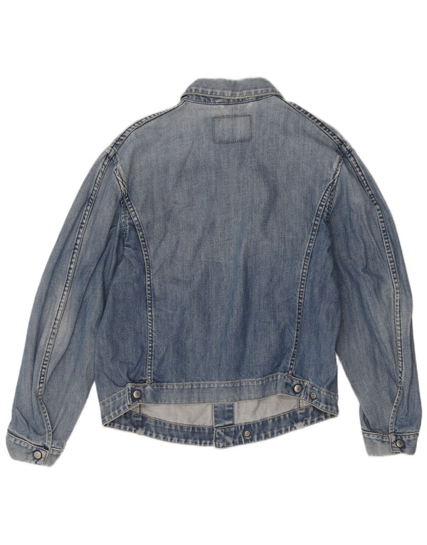 Jaqueta jeans feminina Levi's Engineered UK 14 algodão azul médio
