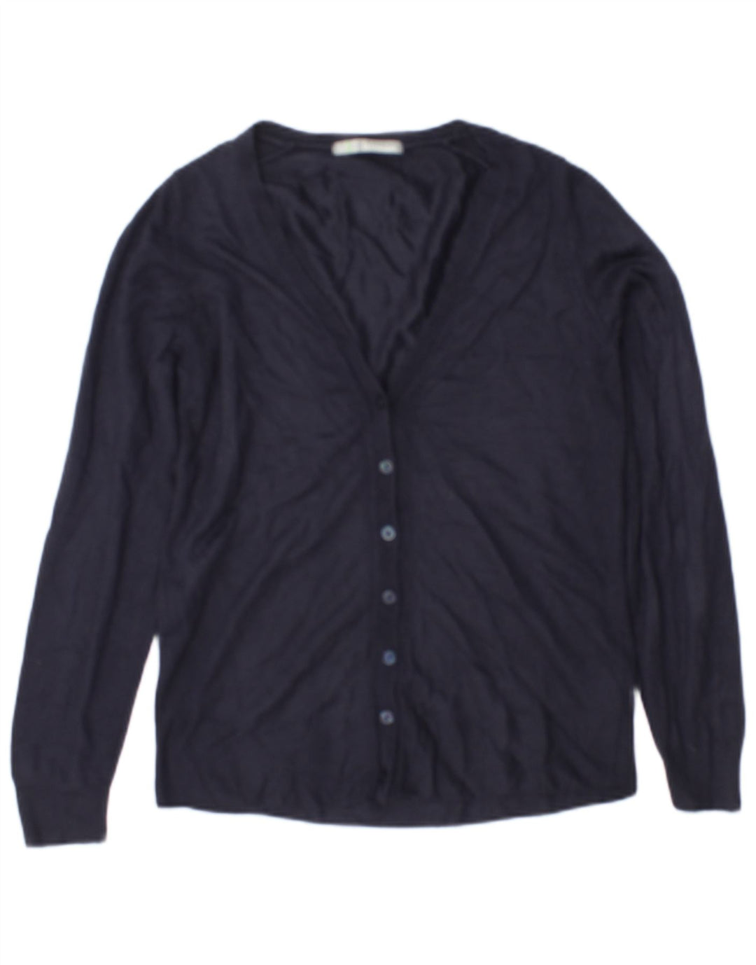 Suéter cardigã feminino Marks & Spencer Reino Unido 8 pequeno azul marinho acrílico