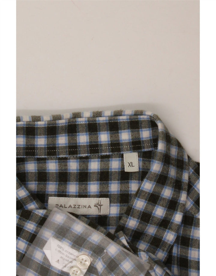 Camisa masculina de flanela VINTAGE XL cáqui xadrez algodão