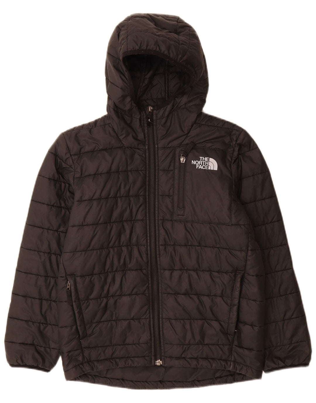 Jaqueta acolchoada com capuz The North Face Boys 9-10 anos médio preto poliéster