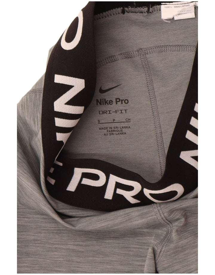 Shorts esportivos gráficos femininos Nike Dri Fit UK 10 pequenos cinza manchados