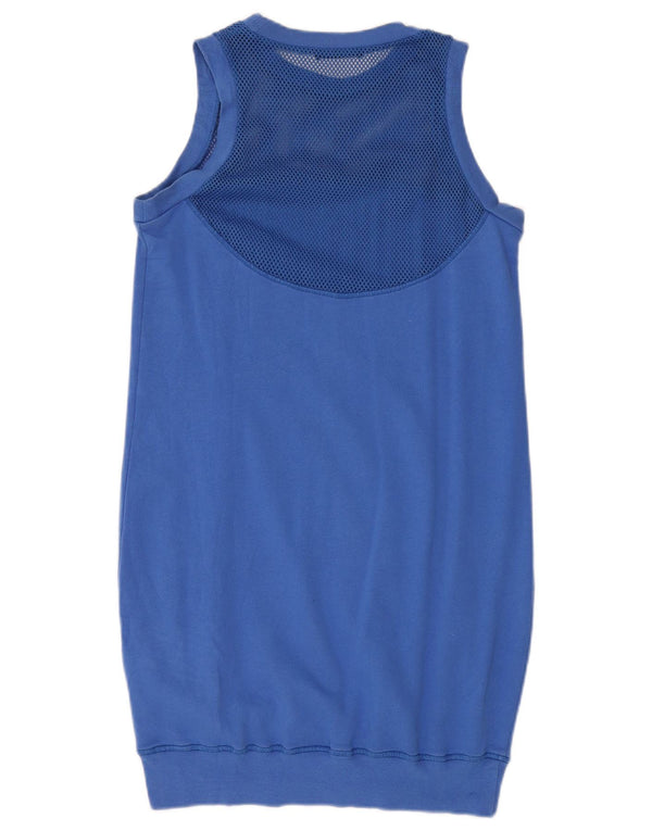 Pinko feminino sem mangas moletom vestido jumper Reino Unido 12 algodão azul médio