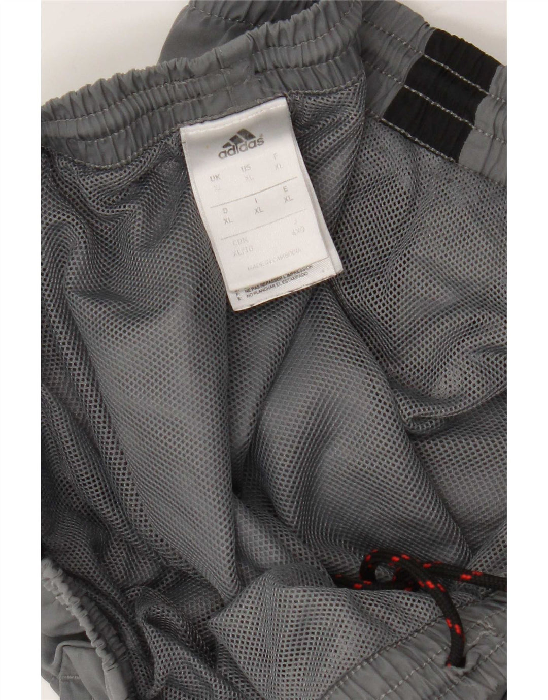 Calça de treino masculina Adidas Joggers XL cinza colorblock poliéster