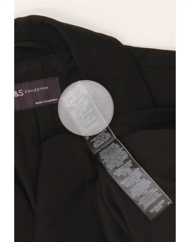 Jaqueta blazer feminina Marks & Spencer com 1 botão Reino Unido 12 poliéster preto médio