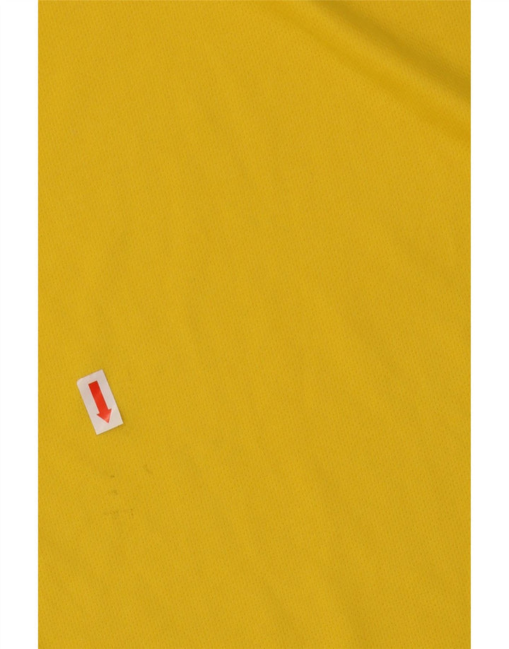 Adidas Mens Climalite Camiseta Top Médio Poliéster Amarelo
