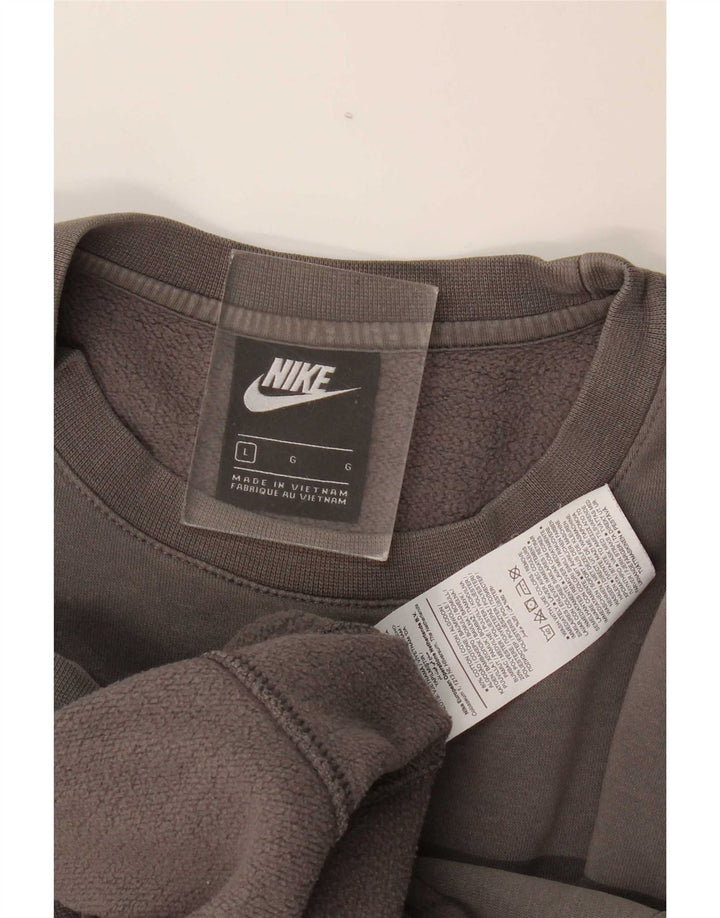 Nike moletom masculino jumper grande algodão cinza