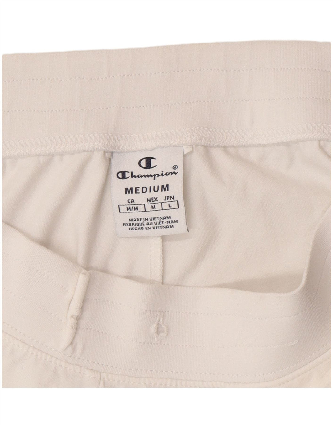 Shorts esportivos gráficos femininos Champion UK 12 médio branco