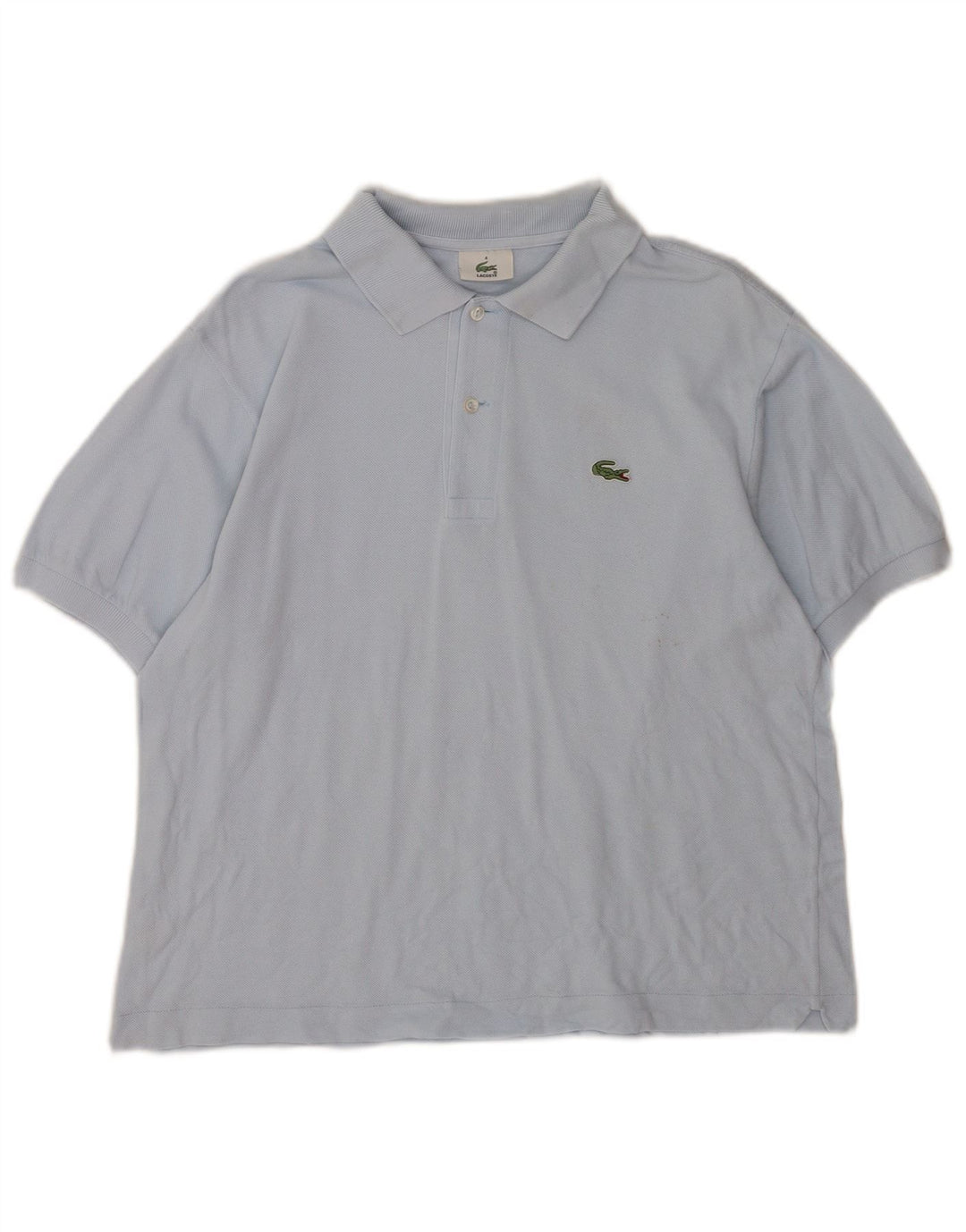 Camisa polo masculina Lacoste tamanho 4 algodão azul médio