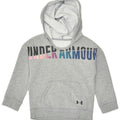 UNDER ARMOUR Girls Graphic Hoodie Jumper 7-8 Years Grey Cotton | Vintage Under Armour | Thrift | Second-Hand Under Armour | Used Clothing | Messina Hembry 