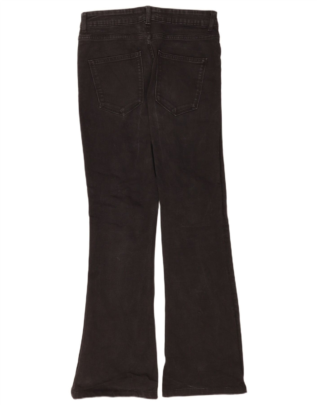 Zara Calça Jeans Feminina Flared EU 40 Médio W30 L30 Algodão Preto