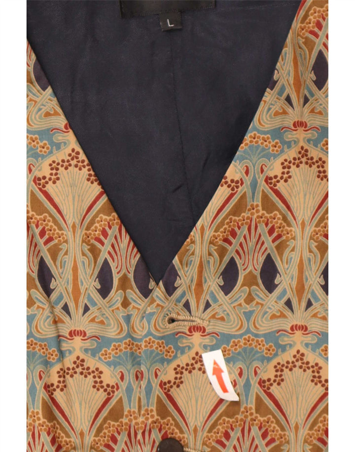 Colete masculino Liberty grande algodão floral bege