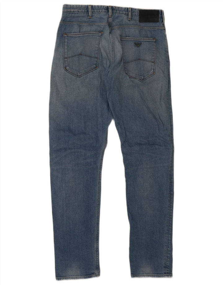Armani Masculino J06 Slim Jeans W9 L32 Azul Algodão