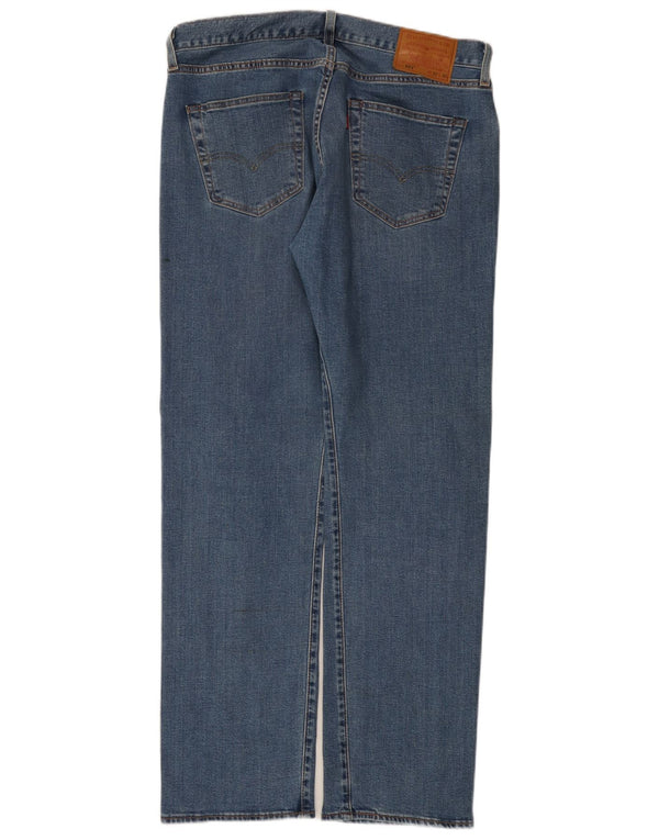 Levi's Masculino 501 Straight Jeans W33 L32 Azul Algodão