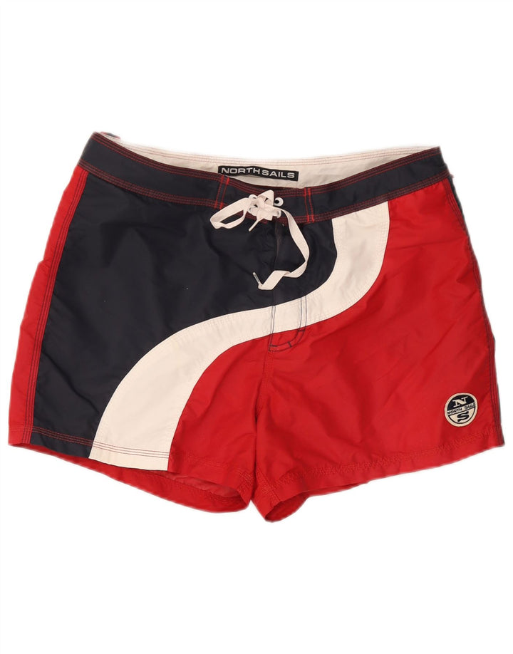 Shorts de natação masculino North Sails grande poliamida colorblock vermelho