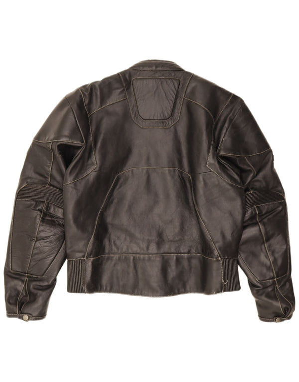 Jaqueta POLO feminina de couro Racer UK 14 couro preto médio