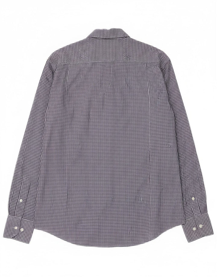 Camisa masculina Kappa de algodão guingão azul médio