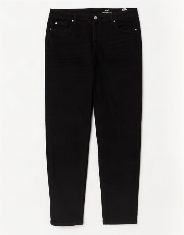 Calça casual feminina Marks & Spencer Sienna UK 18 XL W36 L29 preta