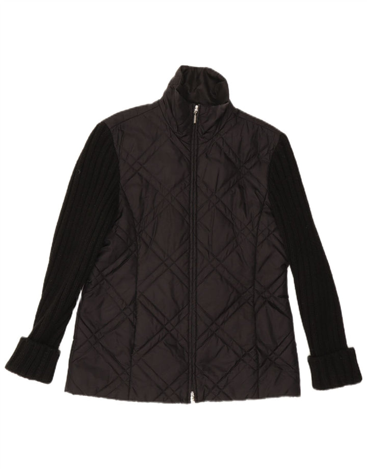 Jaqueta acolchoada feminina Max & Co. UK 10 pequena poliamida preta