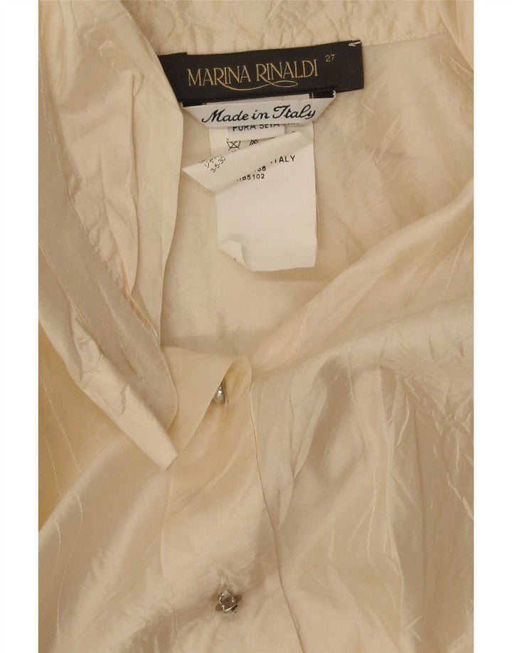 Marina Rinaldi blusa feminina oversized tamanho 27 grande seda bege