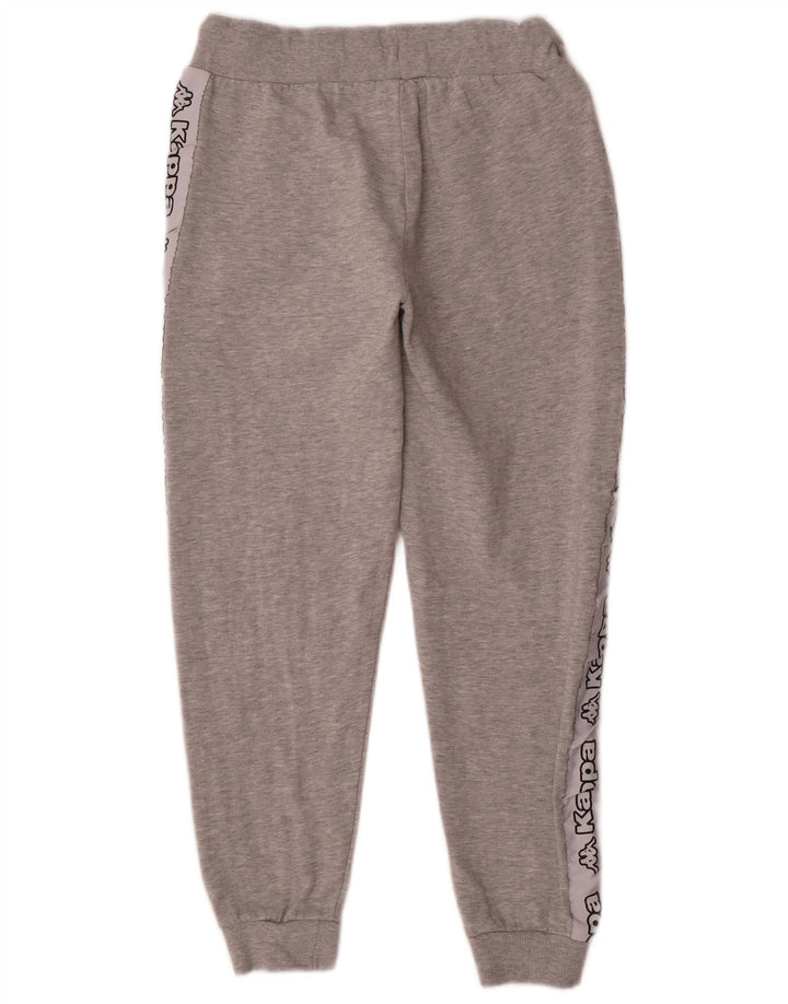 Calça feminina Kappa com estampa gráfica e jogging UK 14 cinza médio