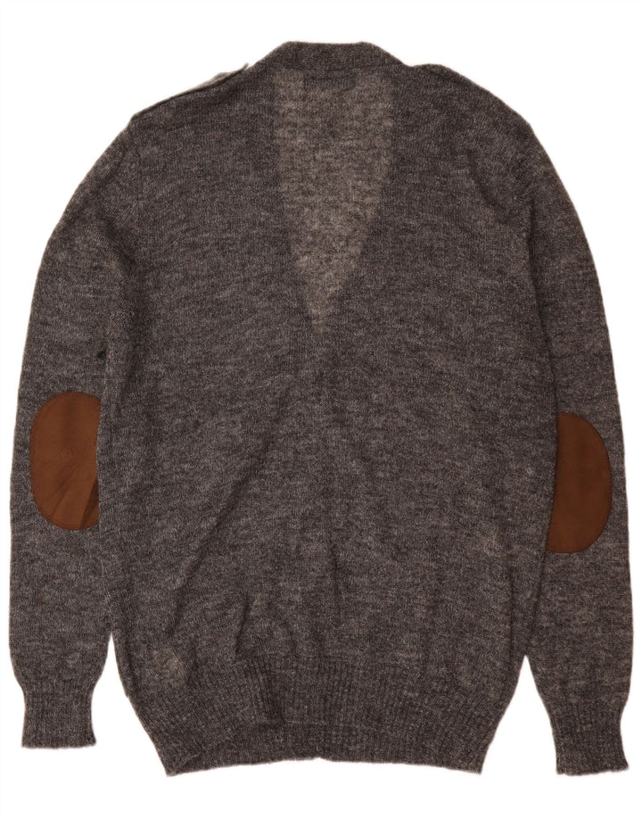 Suéter cardigã masculino Zara XL cinza manchado acrílico