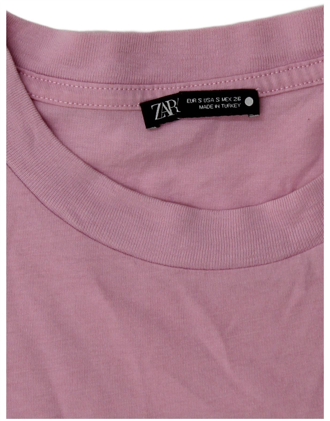 Camiseta Zara Feminina Crop Top UK 10 Pequeno Rosa