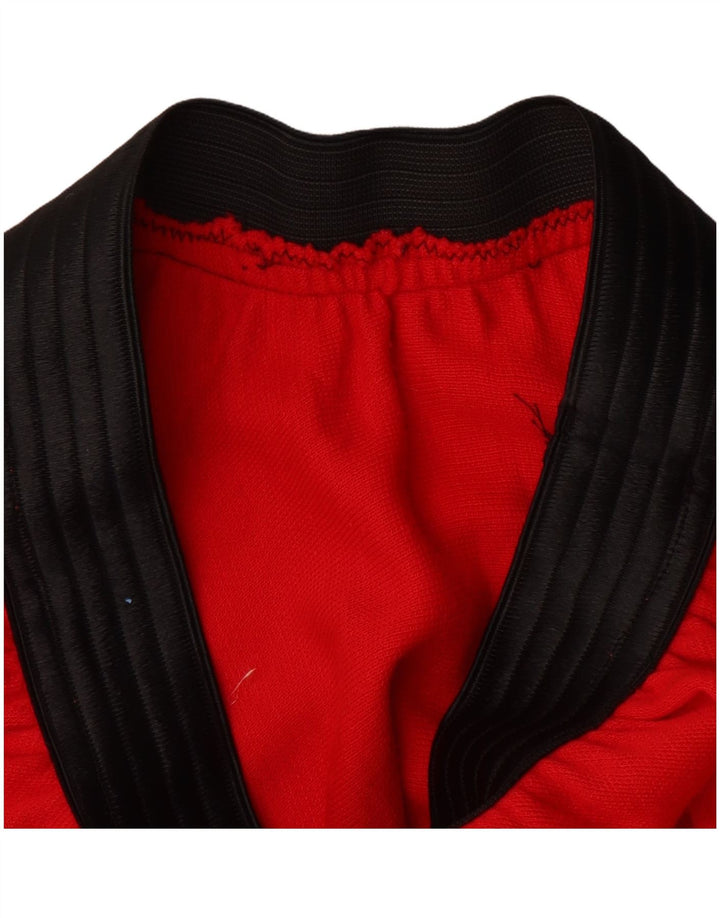 Mini saia feminina vintage W22 2XS vermelho colorblock