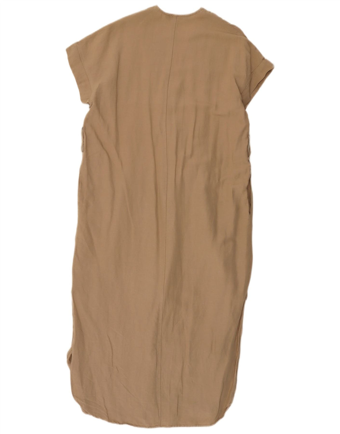 Vestido feminino Zara Oversized Shift UK 6 XS Bege