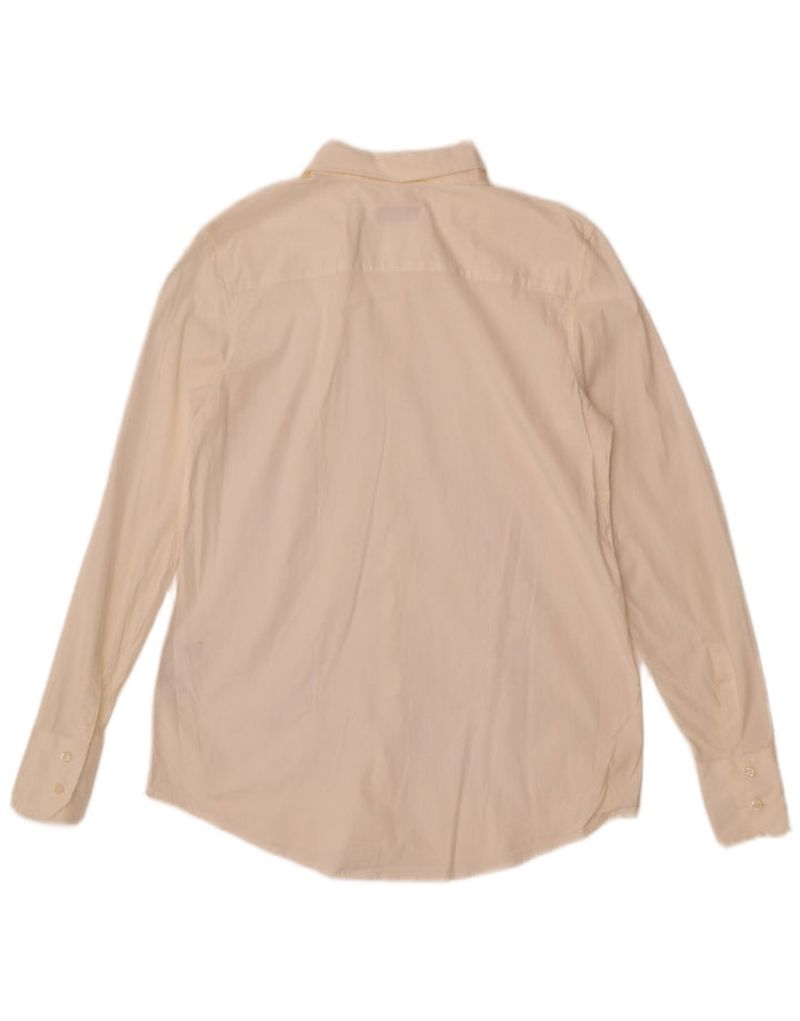 Camisa feminina Fred Perry UK 18 XL algodão branco