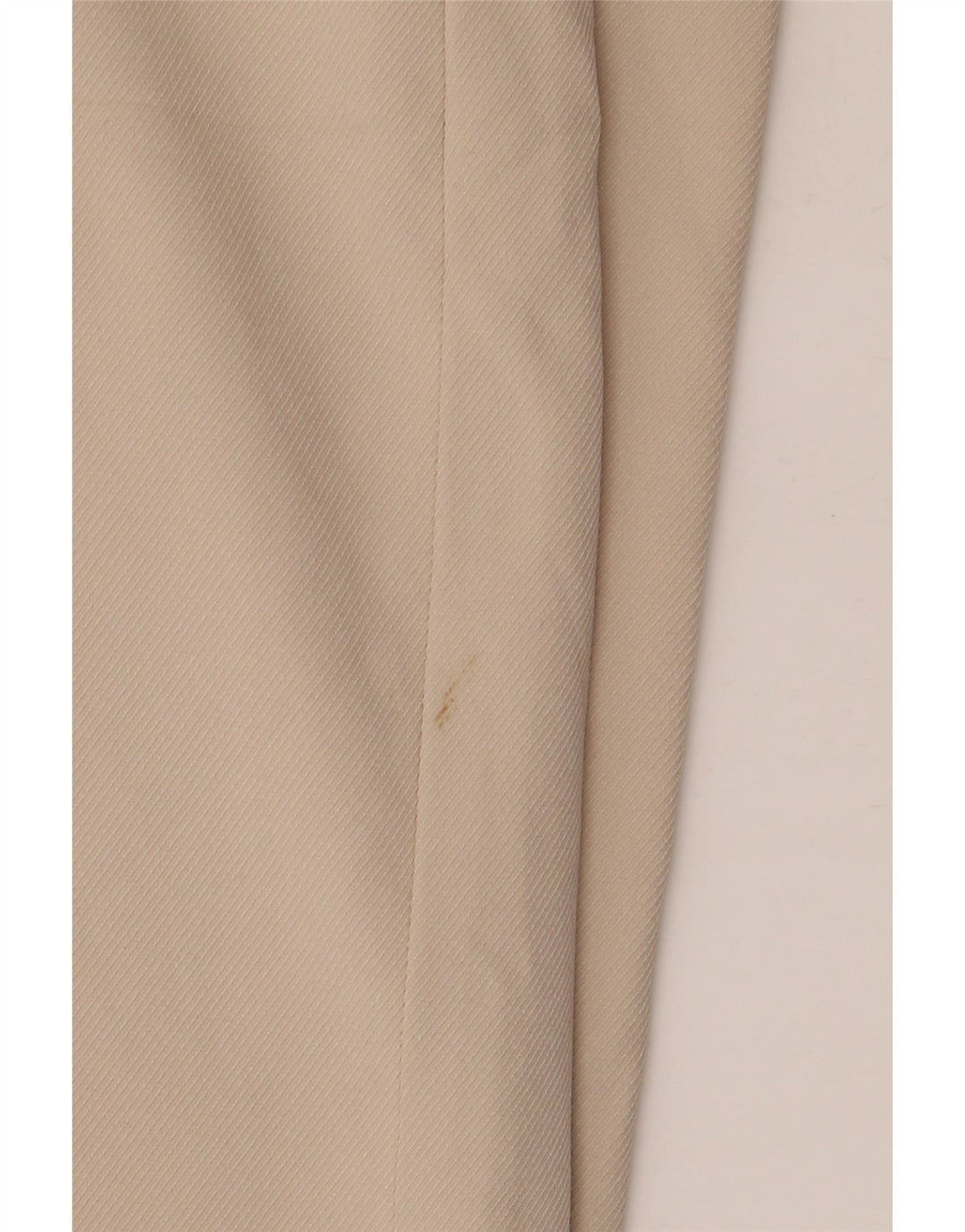 Calça feminina Zara com perna larga cortada média W28 L26 poliéster bege
