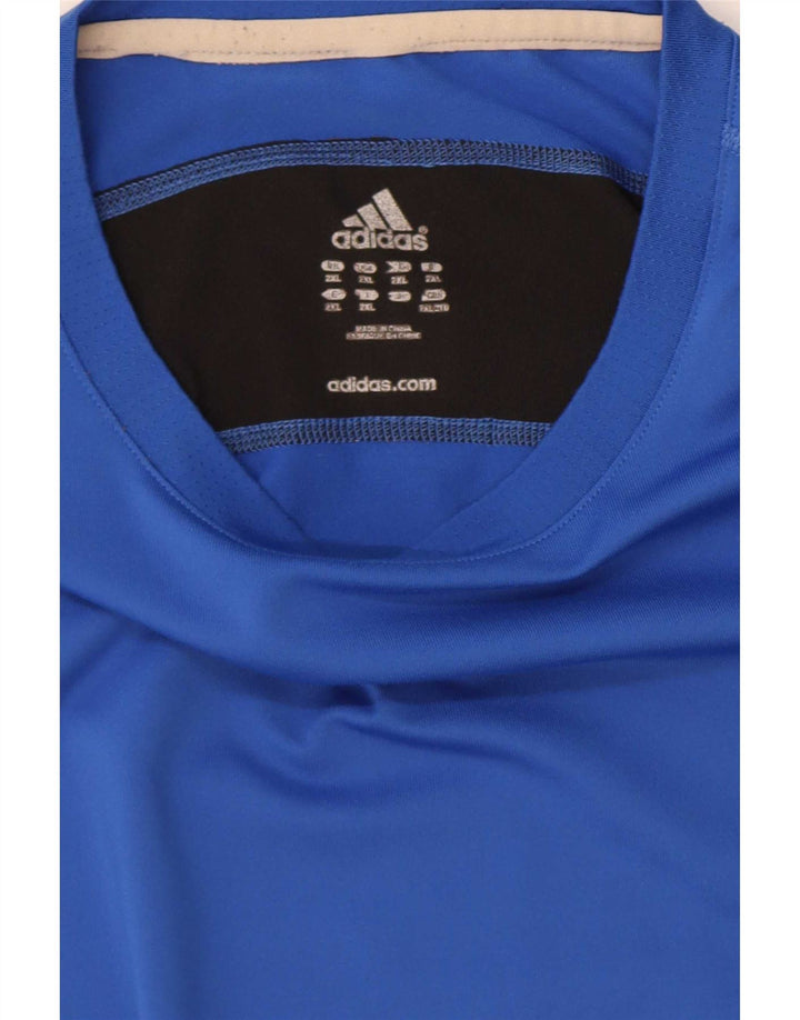 Camiseta masculina Adidas Top 2XL azul colorblock