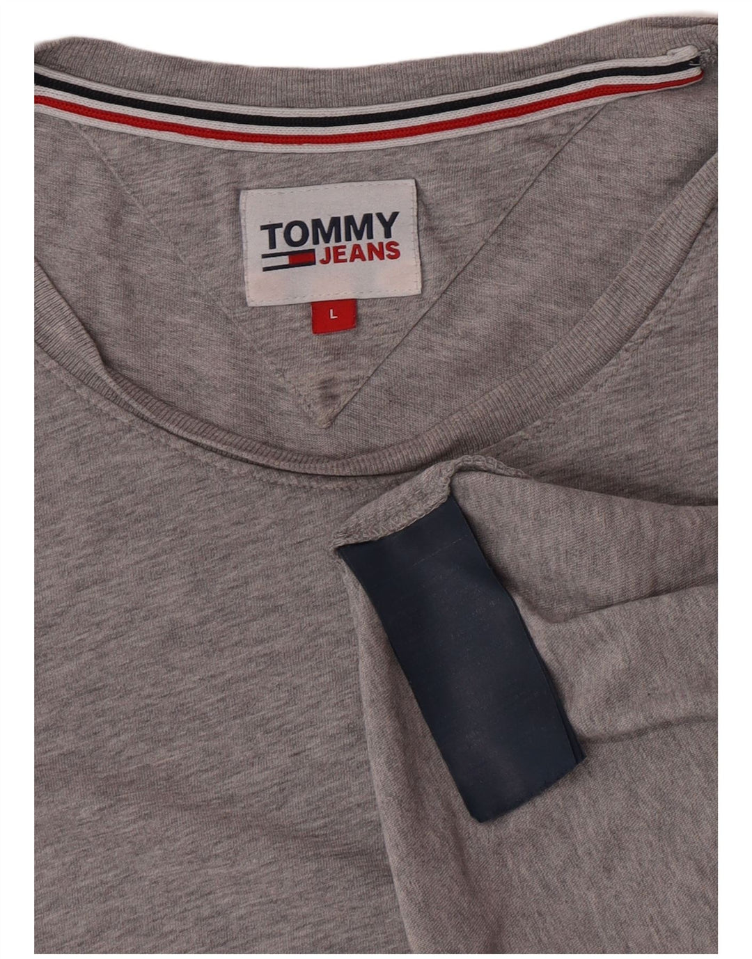 Tommy Hilfiger Camiseta masculina grande algodão cinza