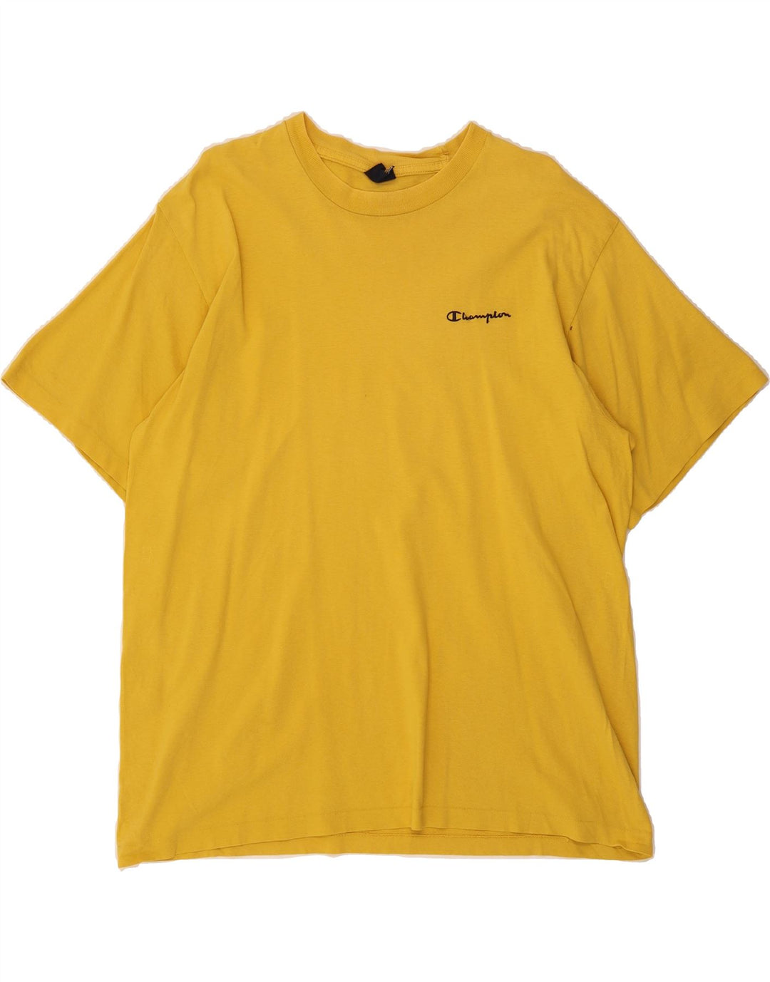 CHAMPION Mens T-Shirt Top XL Yellow Vintage Champion and Second-Hand Champion from Messina Hembry 